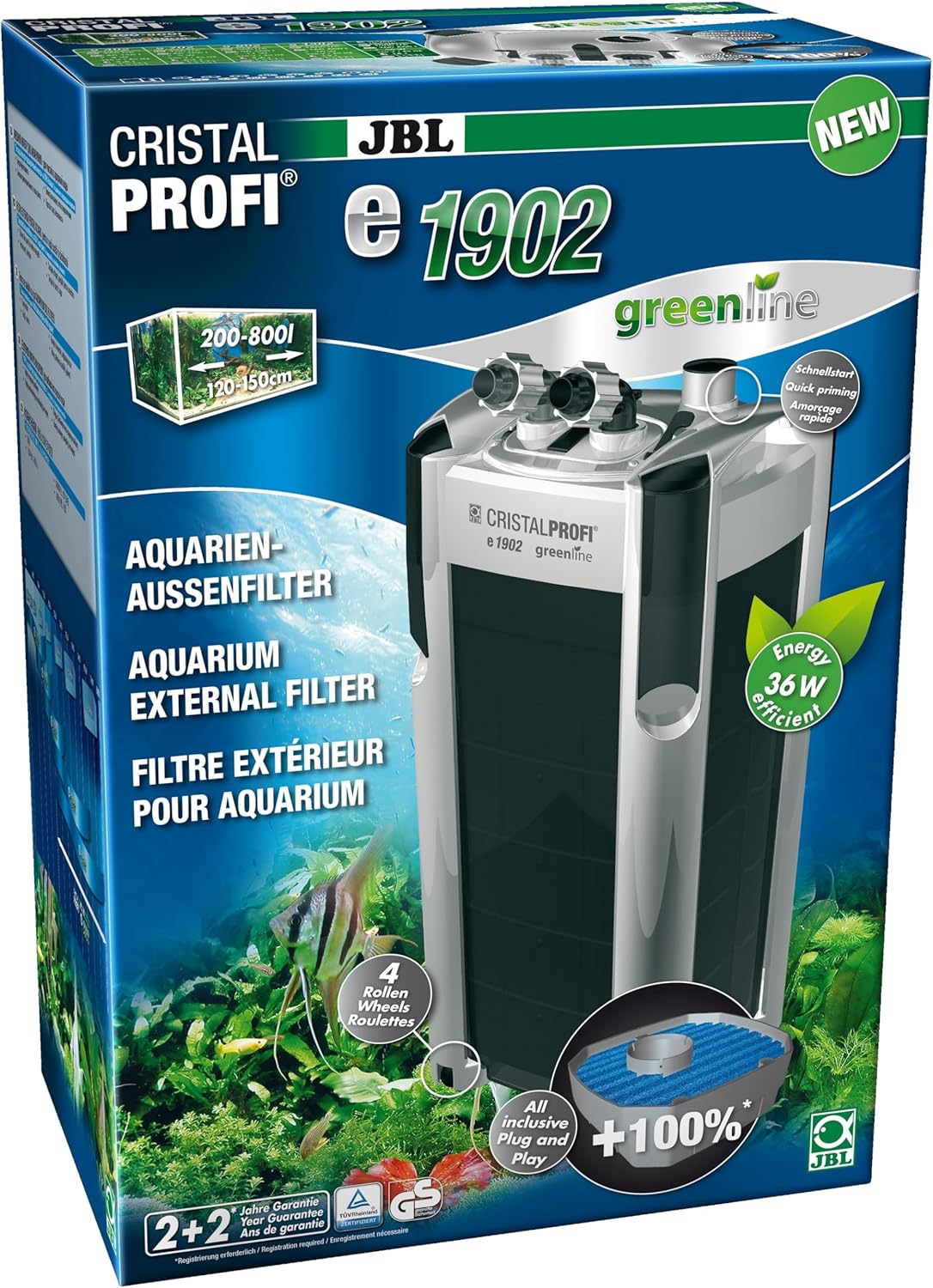 JBL CristalProfi Greenline Außenfilter für Aquarien – Leise, Energiesparend & Leistungsstark