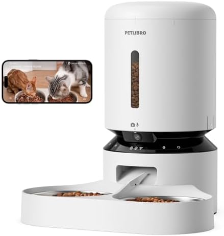 PETLIBRO Automatischer Futterautomat mit Kamera (5L) – Doppelnapf, 5G WLAN & Nachtsicht