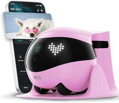 Enabot EBO Air 2 – Mobiler Haustier-Roboter & 2K Kamera – Selbstaufladend, Nachtsicht & 2-Wege-Audio