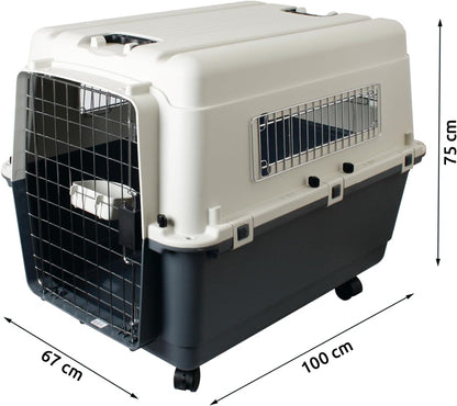 Karlie Flugbox Nomad XXL (100x67x75 cm) – IATA Konform für Flugreisen