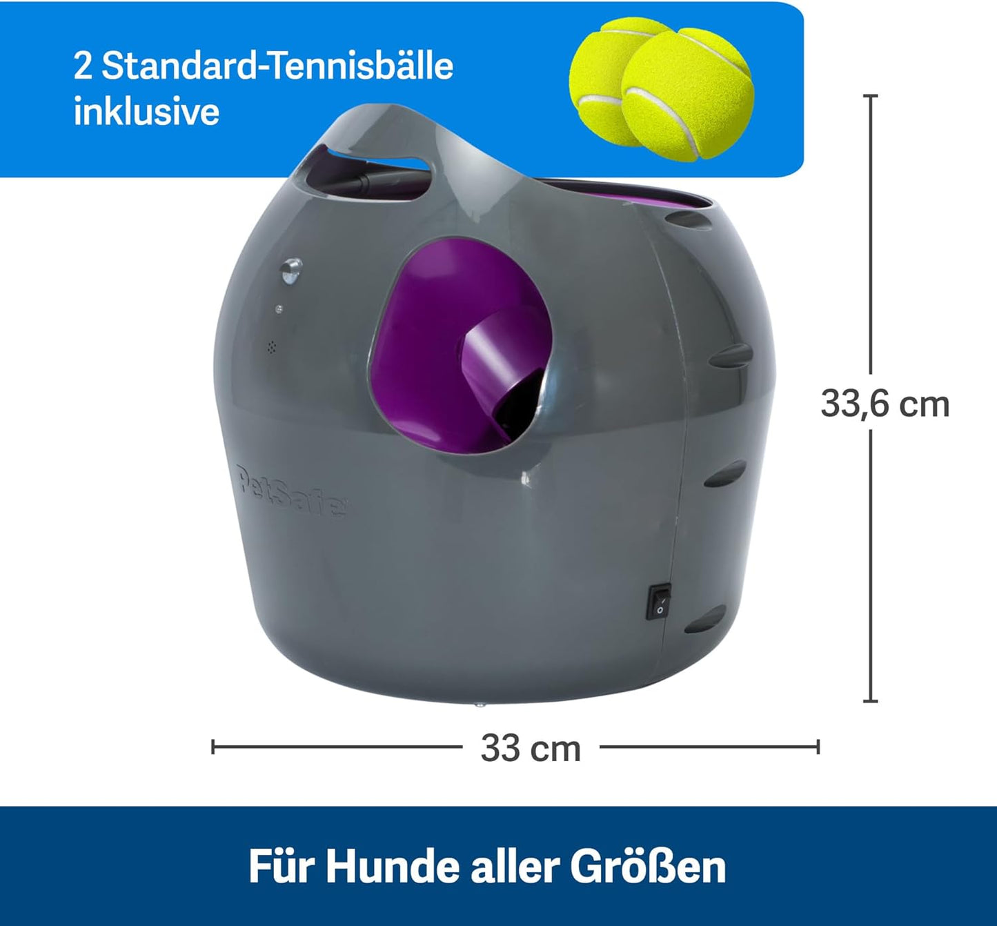 PetSafe Automatischer Ballwerfer – Interaktives Hundespielzeug mit Sicherheitssensor