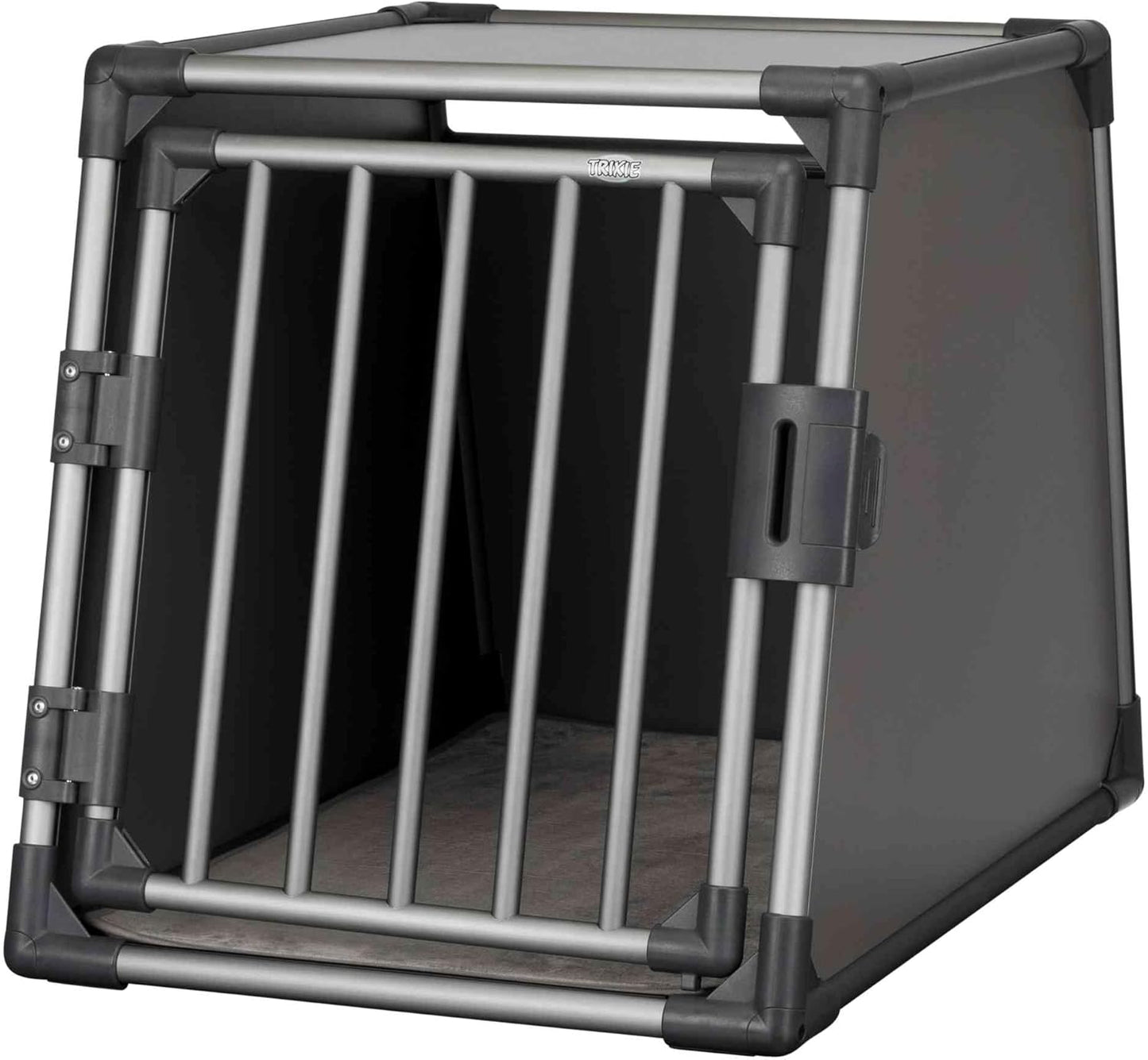 TRIXIE Aluminium-Hundetransportbox (Größe M) – Sicher, Leise & Stabil fürs Auto