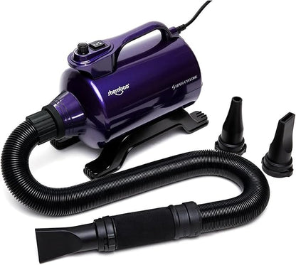 Profi Hundeföhn & Blower (5.0 PS) – Stufenlos Regelbar mit Heizfunktion (Lila)