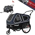 DOGGYHUT® Premium XL 2-in-1 Fahrradanhänger & Jogger – Für Große Hunde (23-45 kg)