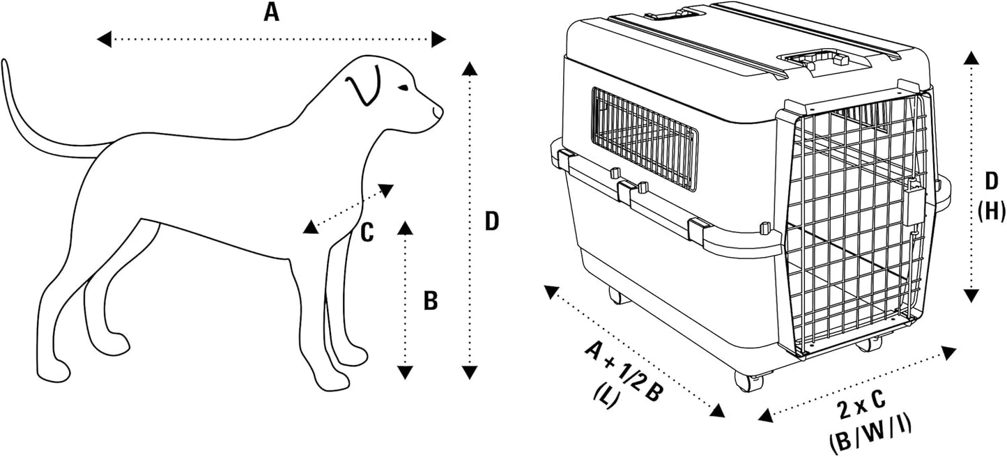 Karlie Flugbox Nomad XXL (100x67x75 cm) – IATA Konform für Flugreisen
