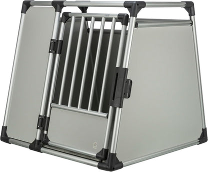 TRIXIE Aluminium-Hundetransportbox (Größe M) – Sicher, Leise & Stabil fürs Auto