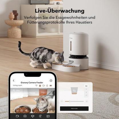 PETLIBRO Automatischer Futterautomat mit Kamera (5L) – Doppelnapf, 5G WLAN & Nachtsicht