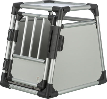 TRIXIE Aluminium-Hundetransportbox (Größe M) – Sicher, Leise & Stabil fürs Auto