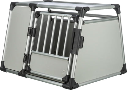 TRIXIE Aluminium-Hundetransportbox (Größe M) – Sicher, Leise & Stabil fürs Auto