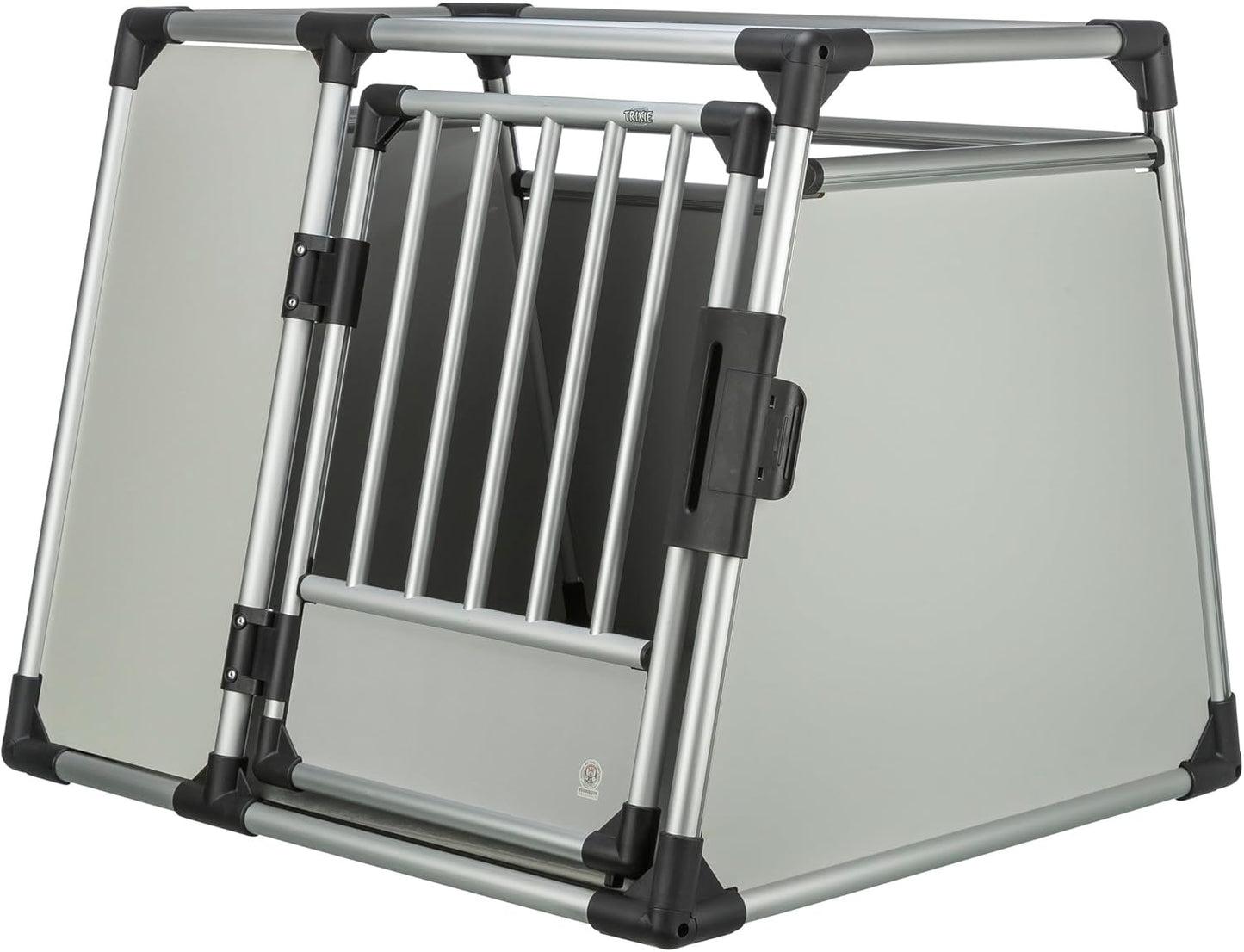 TRIXIE Aluminium-Hundetransportbox (Größe M) – Sicher, Leise & Stabil fürs Auto