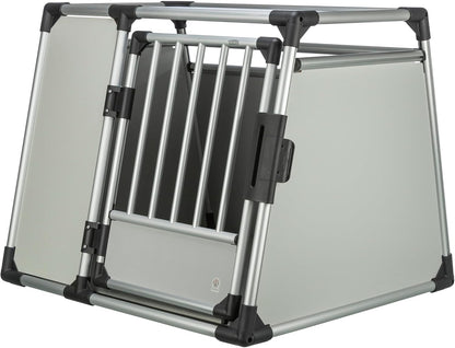 TRIXIE Aluminium-Hundetransportbox (Größe M) – Sicher, Leise & Stabil fürs Auto