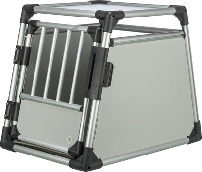 TRIXIE Aluminium-Hundetransportbox (Größe M) – Sicher, Leise & Stabil fürs Auto