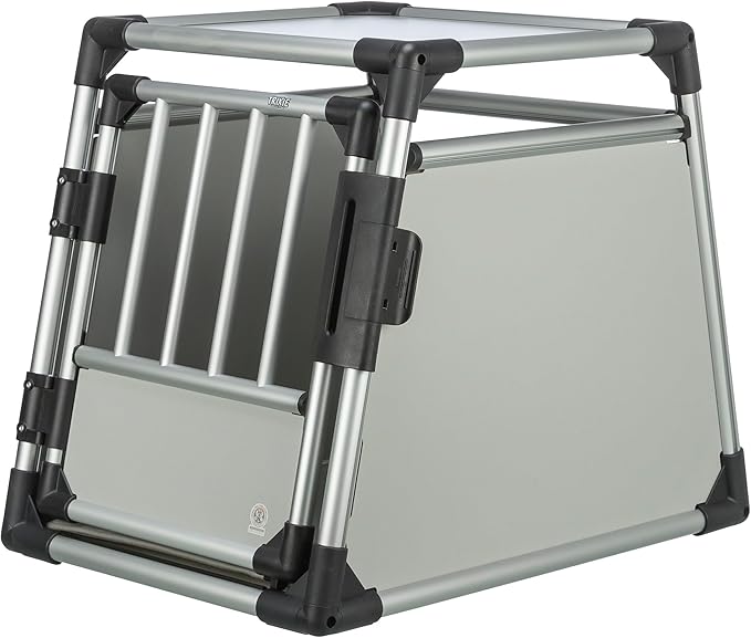 TRIXIE Aluminium-Hundetransportbox (Größe M) – Sicher, Leise & Stabil fürs Auto
