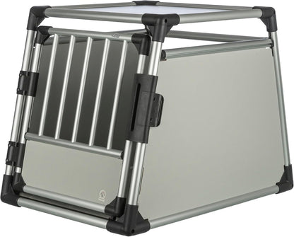 TRIXIE Aluminium-Hundetransportbox (Größe M) – Sicher, Leise & Stabil fürs Auto