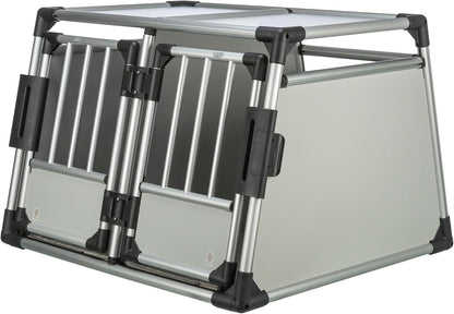 TRIXIE Aluminium-Hundetransportbox (Größe M) – Sicher, Leise & Stabil fürs Auto
