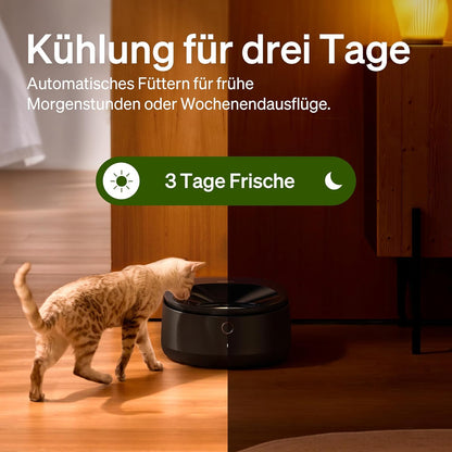 Smart Nassfutterautomat für Katzen mit Kühlfunktion & App-Steuerung – 3 Tage Frischegarantie