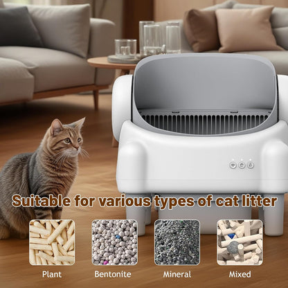 Smarte Selbstreinigende Katzentoilette (Top-Entry) – Mit App-Steuerung, Sicherheitssensoren & Geruchsstop