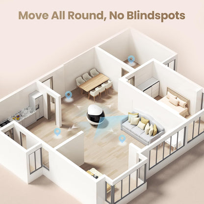 Enabot EBO Air 2 – Mobiler Haustier-Roboter & 2K Kamera – Selbstaufladend, Nachtsicht & 2-Wege-Audio