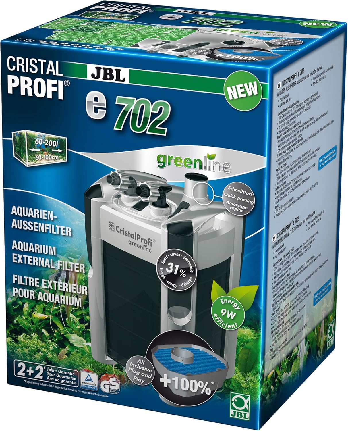 JBL CristalProfi Greenline Außenfilter für Aquarien – Leise, Energiesparend & Leistungsstark