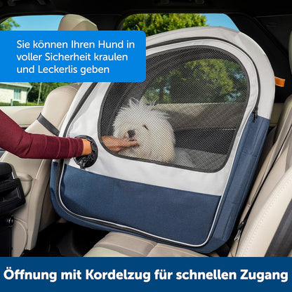 PetSafe Happy Ride Faltbare Hundebox für Rücksitz – Belüftet, Sicher & Platzsparend