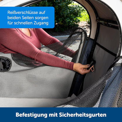 PetSafe Happy Ride Faltbare Hundebox für Rücksitz – Belüftet, Sicher & Platzsparend